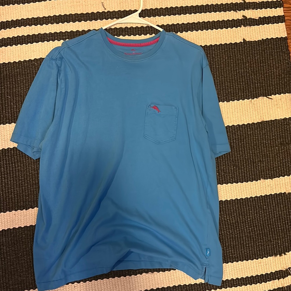 Blue tommy bahama t shirt, size medium